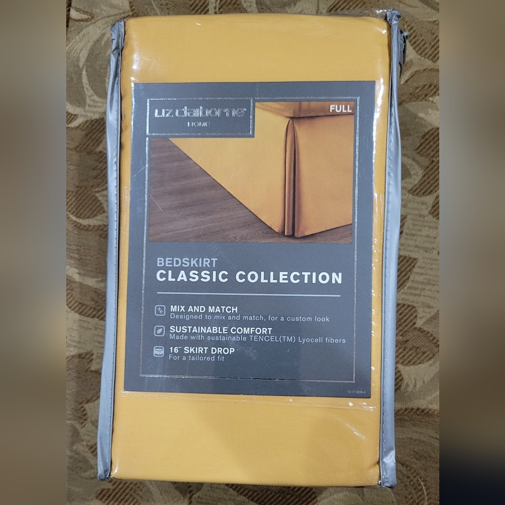 Liz Claiborne Full Bedskirt Classic Collection Gold 16" Drop Cotton Blend JCP